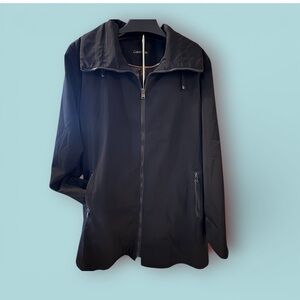 Calvin Klein Black Hooded Rain Jacket